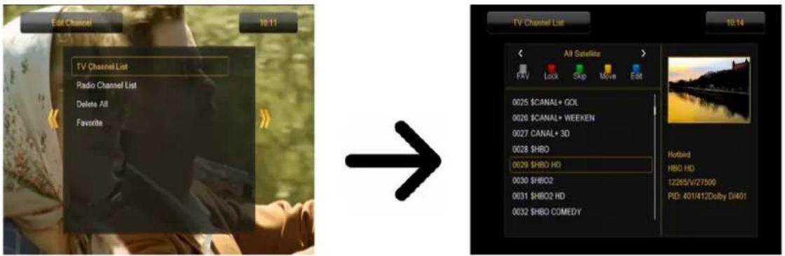 Ferguson Ariva 203 - Liste des programmes TV - 1