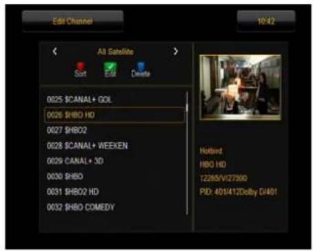Ferguson Ariva 203 - Comment changer le nom d'une chaîne? - 1