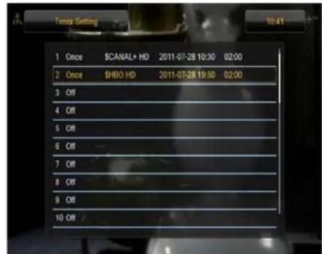 Ferguson Ariva 153Combo - Réglages des enregistrements programmés - 4