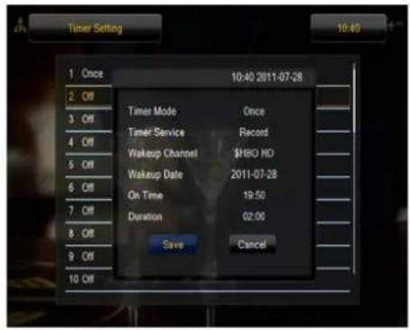 Ferguson Ariva 153Combo - Réglages des enregistrements programmés - 2