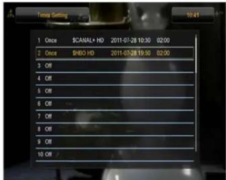 Ferguson Ariva 252Combo - Réglages des enregistrements programmés - 4