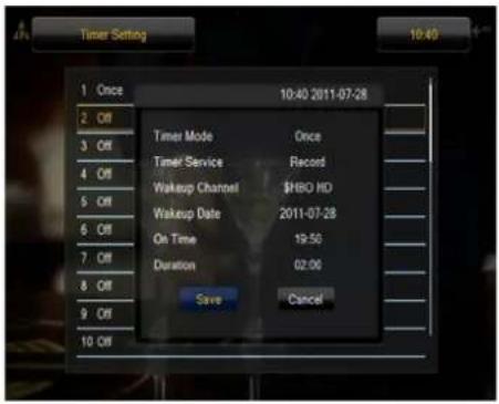 Ferguson Ariva 252Combo - Réglages des enregistrements programmés - 2