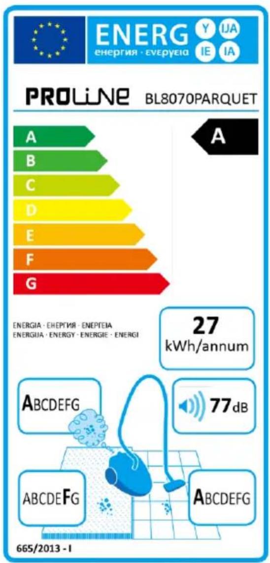 PROLINE BL8070 - SPECIFICATIONS - 1