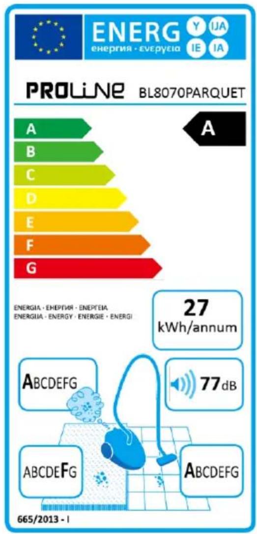 PROLINE BL8070 - SPECIFICATIONS - 1