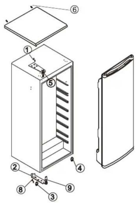 PROLINE PFL225AF1 - DIAGRAMS SHOW LEFT AND RIGHT MOUNTING OF THE DOOR - 2