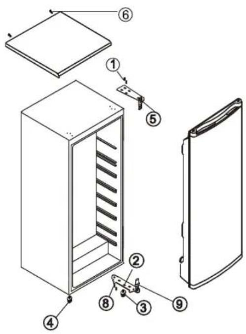 PROLINE PFL225AF1 - DIAGRAMS SHOW LEFT AND RIGHT MOUNTING OF THE DOOR - 1