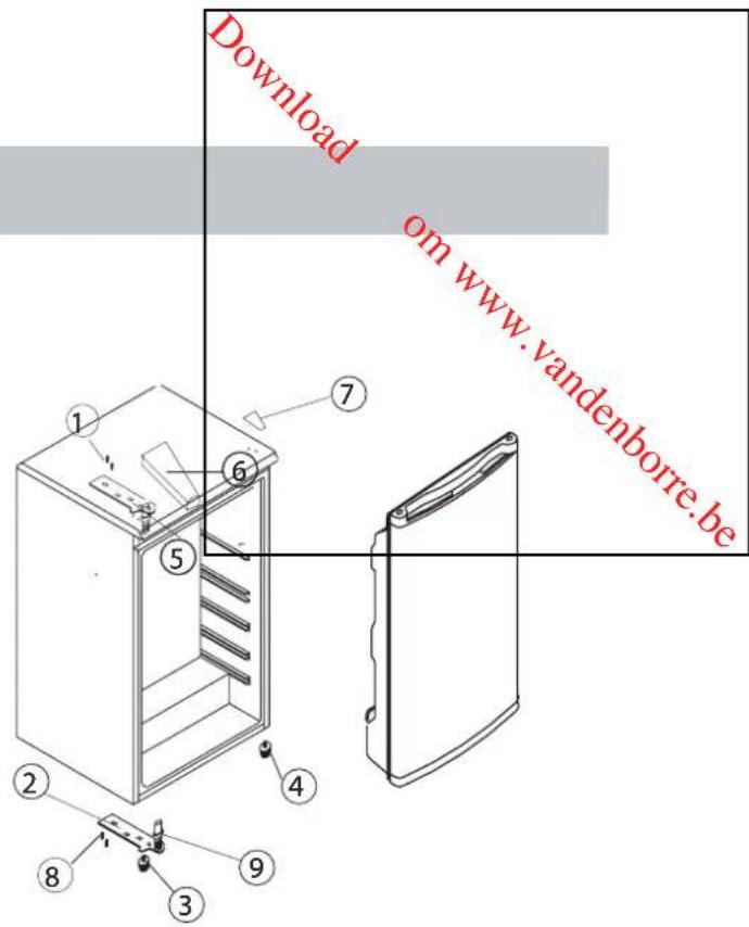 PROLINE PF85GWA - Changing the reversible door - 2