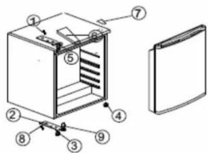 PROLINE PBF55W - Importante: Occorre assicurarsi che la guarnizione della porta faccia contatto con il frigo per tutte l'apertura. - 2