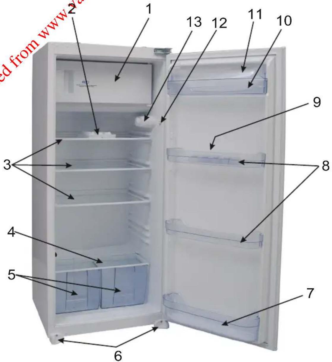 PROLINE FRI2400PW1 - COMPONENTI DELL'ELETTRODOMESTICO E SCOMPARTI - 1