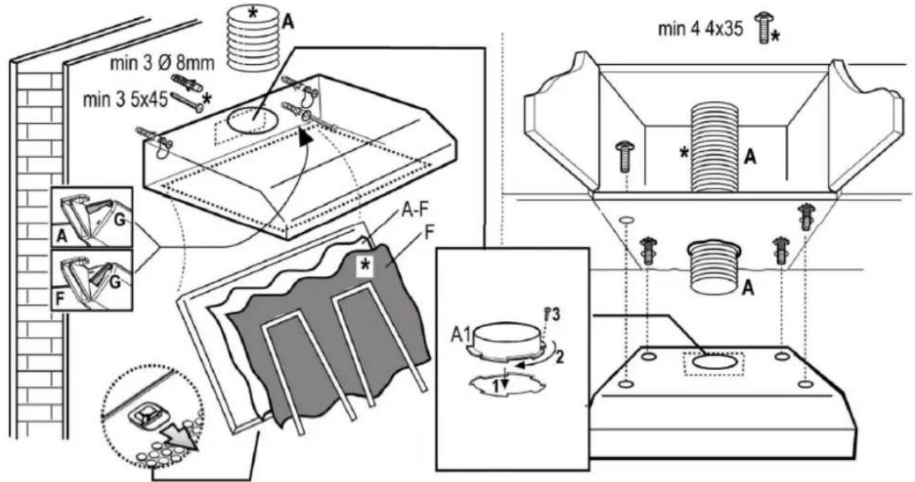 PROLINE SHP60SS - Procédure d'installation détaillée : - 1