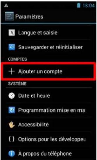 STOREX Sphone DC35G - Ajouter un COMPTE e-mail - 1