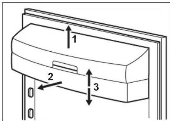 Novamatic EKI1222IB - Positioning the door shelves - 1