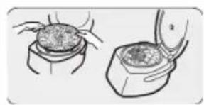 KeMar KRC120 - Stellen Sie den Innentopf ins Gerät.   Legen Sie die Dämpflatte und die Speisen in den Innentopf - 1
