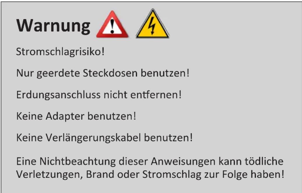 KeMar KRC118 - Besondere Hinweise zum Netzkabel - 1