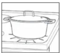 KeMar KSC660 - Verwenden Sie immer Ofenhandschuhe, wenn Sie während des Kochvorgangs irgendegen Teil des Schmortopfes berühren! - 1