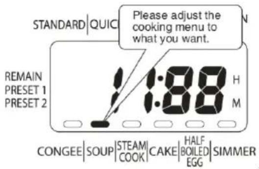 KeMar KIC180 - Other Cooking Menus Congee|Soup|Steam cook|Cake|Half boiled egg|Simmer - 1