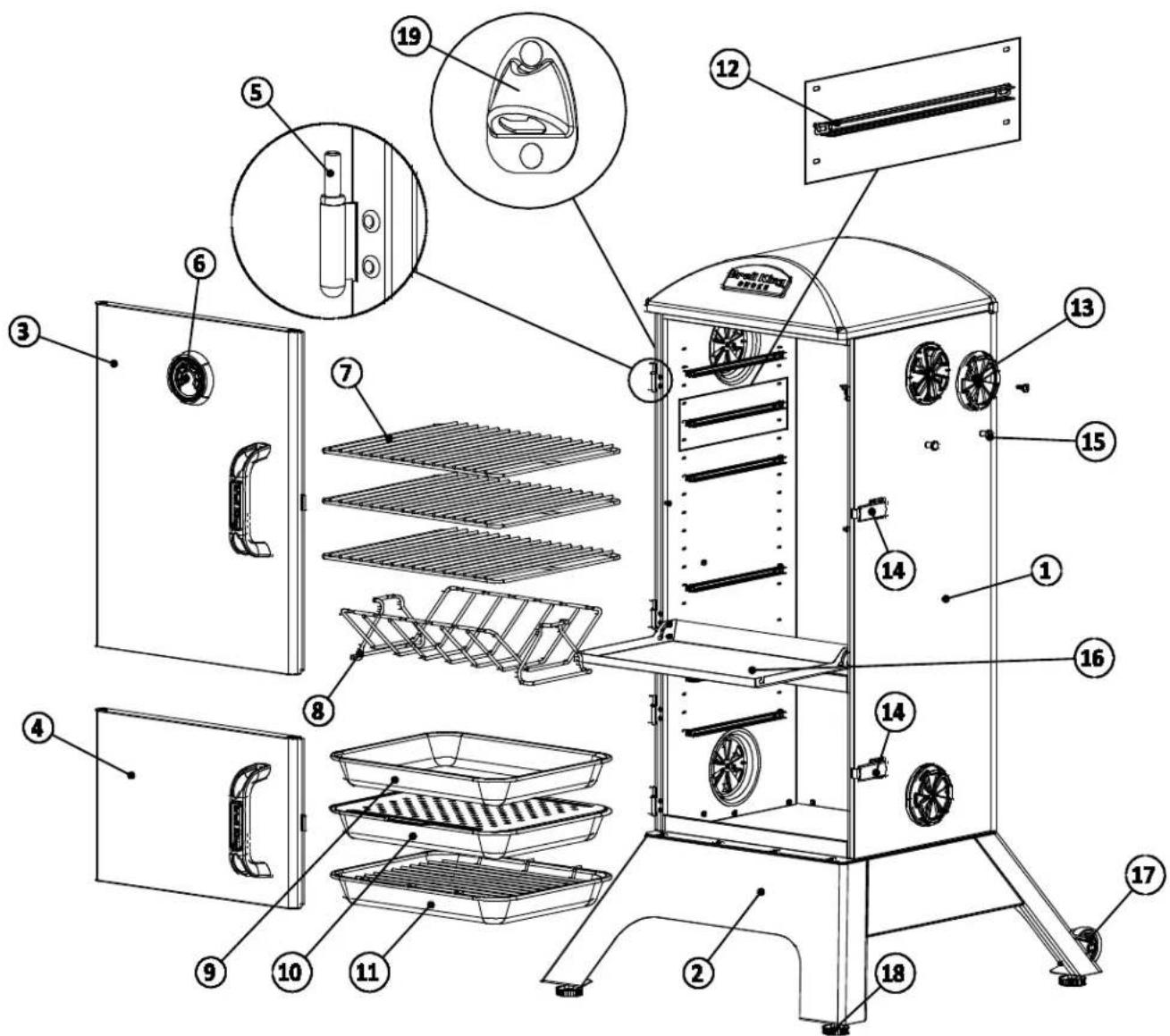 Broil King Smoke Vertical Charcoal Smoker - FUMOIR À chambre smokemc de BROIL KING - 1