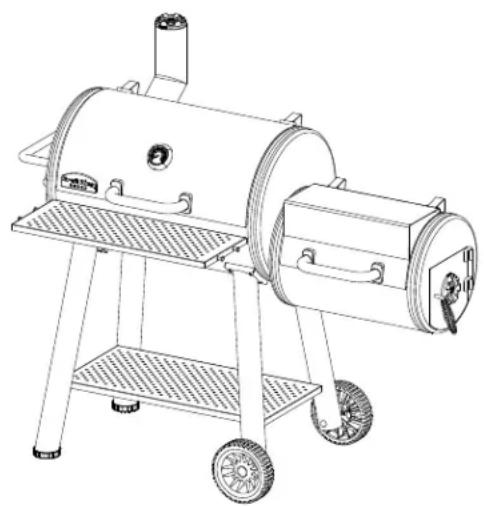 Broil King Smoke Offset Charcoal Smoker - 1