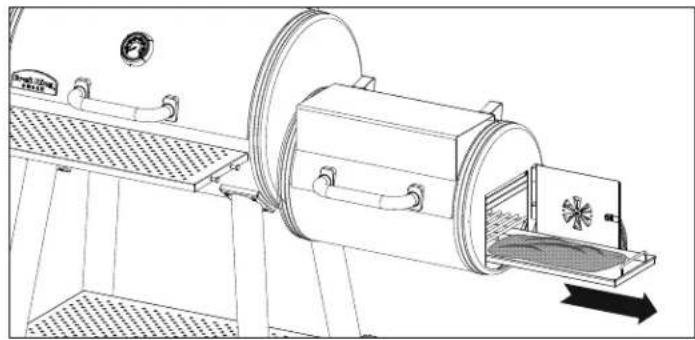 Broil King Smoke Offset Charcoal Smoker - Clean out - 1