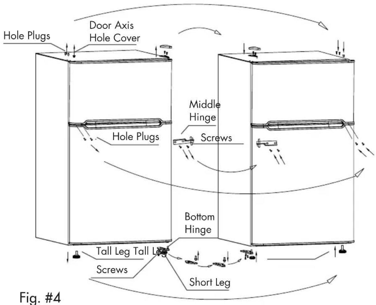 Igloo FR832 - Reversing the Door (See Fig. #4) - 5