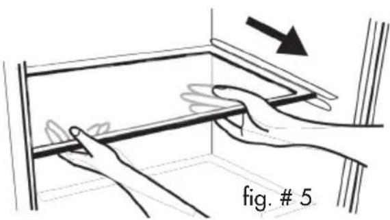 Igloo FR832 - To remove or replace a full-width slide-out shelf: - 1