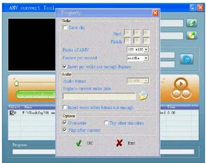 Difrnce MP1871 - Conversion de fichiers vidéo en AMV - 2