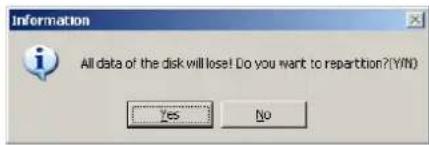 Difrnce MP1100 - Partitionierung und Einstellen des Passwords - 3