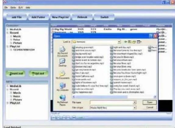 Difrnce MP1100 - Manage the media library in the computer and MP3 player   4.3.1 Add media files to the library - 1