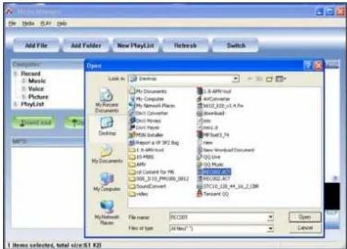 Difrnce MP1100 - Converting .ACT. audio to WAV.audio. - 3