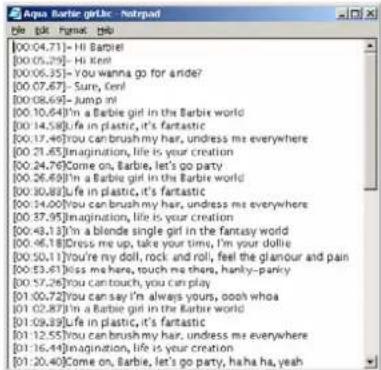 Difrnce MP1100 - Het bewerken van Songteksten. - 1