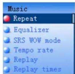 Difrnce MP1010 - Reglage de la musique - 1