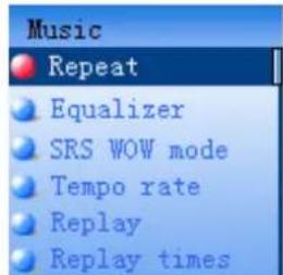 Difrnce MP1020 - Het instellen van de muziek. - 1