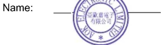 Cresta DTX 310 - Declaration of Conformity - 1