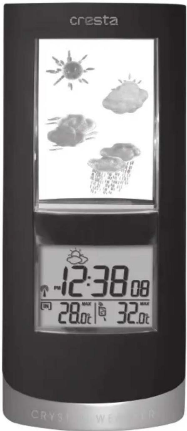 Cresta WX782 - CRYSTAL-WETTERSTATION MIT 433MHZ-TEMPERATURSENSOR UND MIT FUNKGESTEUERTER UHR - 1