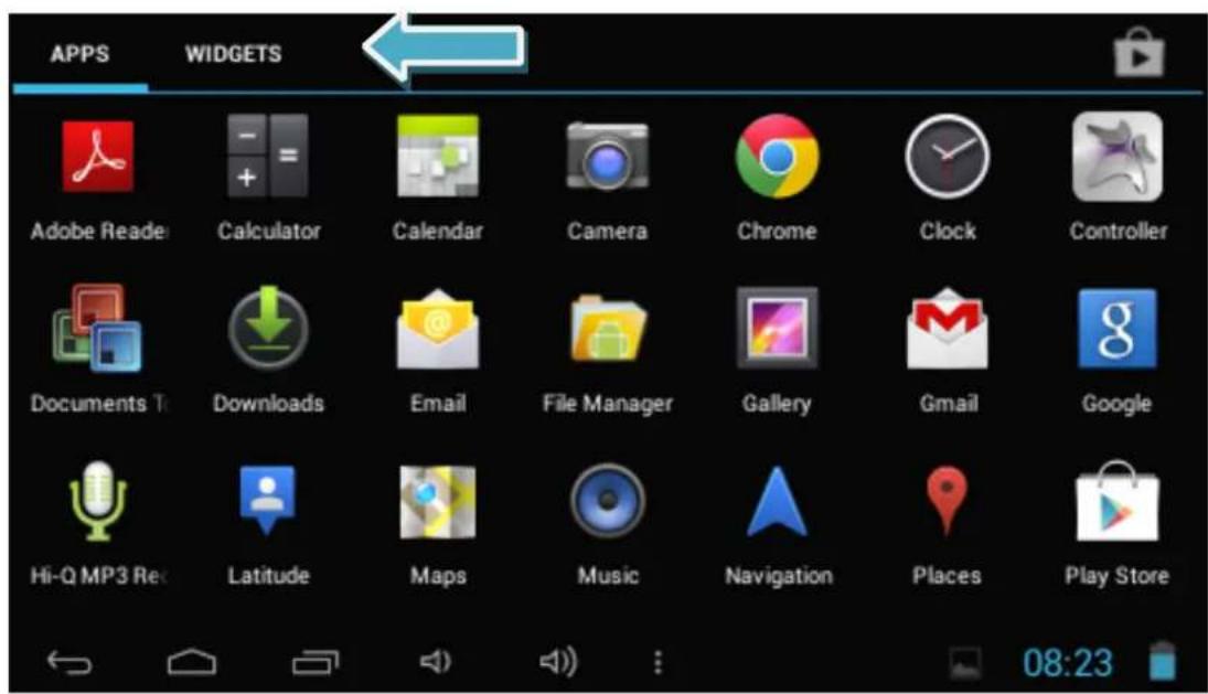 Qware TB1543 - Écran Applicatiobas Widgets - 1