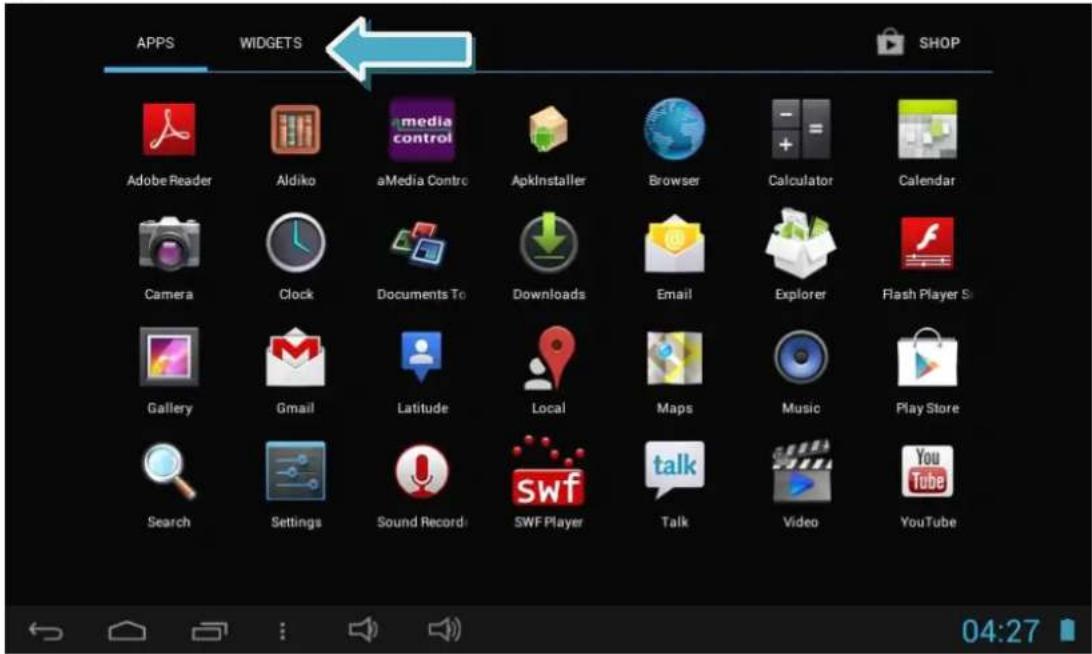 Qware TB1317HD - ÉÉcrara Applications/Widgets - 1