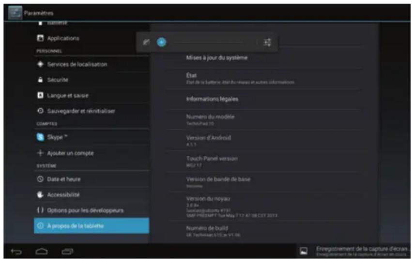 TECHNISAT TechniPad 8G - A propos de la tablette - 1