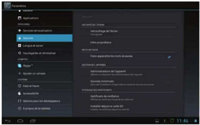 TECHNISAT TechniPad 8G - Sécurité - 1