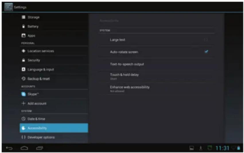 TECHNISAT TechniPad 8G - Accessibility - 1