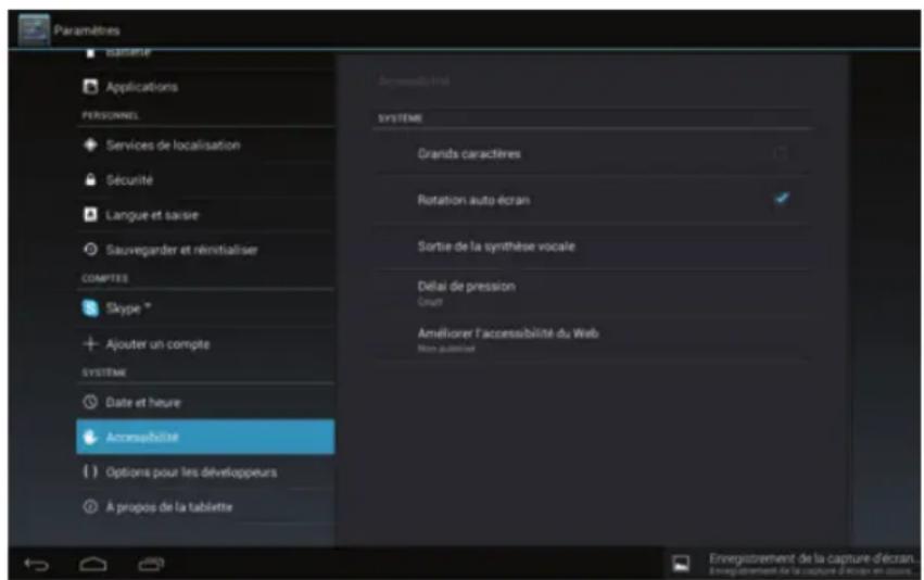 TECHNISAT TechniPad 8G - Accessibilité - 1