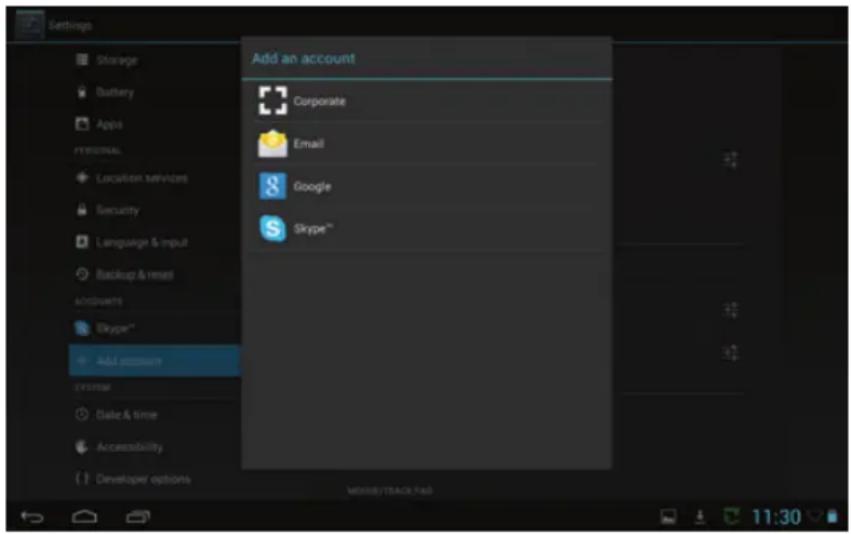 TECHNISAT TechniPad 8G - Accounts - 1