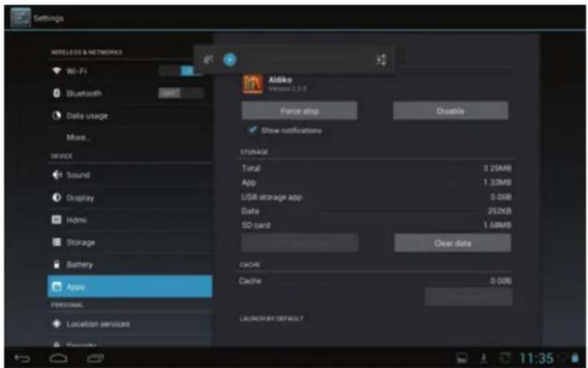TECHNISAT TechniPad 8G - Uninstalling apps - 2