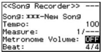 ROLAND C380 - [Select/Menu] つまみを回して「Metronome Volume」を選択いたします。 - 1