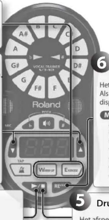 ROLAND VT12 - Druk op de [Knop. - 1