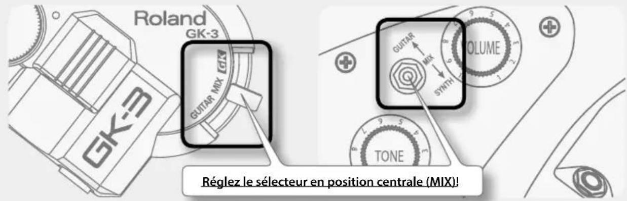 ROLAND GRD - Le sélecteur du micro GK doit être régle sur "MIX"! - 1