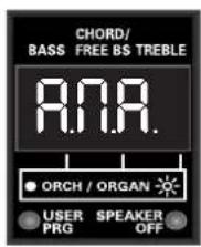 CHORD/ BASS FREE BS TREBLE A.A.A. ORCH / ORGAN USER SPEAKER PRG OFF