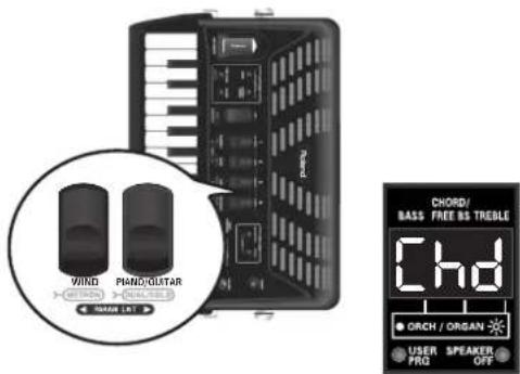 WIND PHAND/QUSTAR CHD BASS FREE RS TREBLE Chd ORCH / ORGAN USER PRO SPEAKER OFF