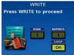 ROLAND FR8X - Appuyez sur le bouton [WRITE] pour poursuivre. La page suivante apparait. - 1