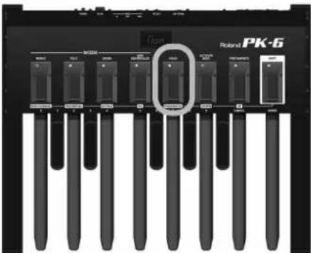 ROLAND PK6 - Appuyez sur le commutateur [HOLD] pour activer la fonction. - 1