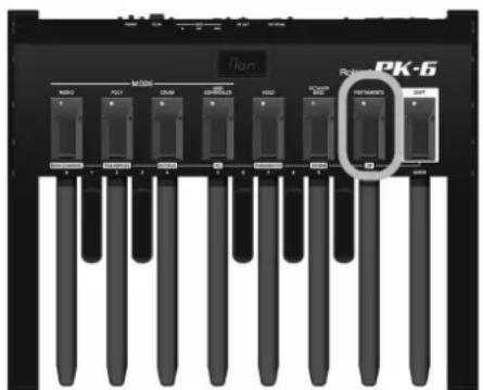 ROLAND PK6 - Press the [PORTAMENTO] footswitch to activate the function. - 1